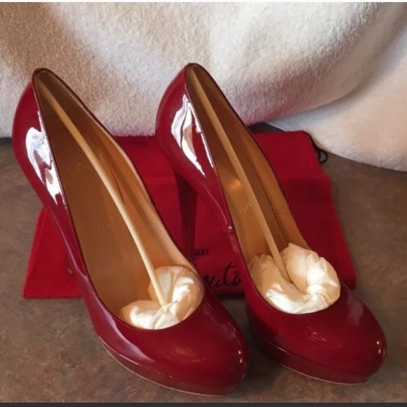 red/ deep maroon Christian Louboutin Bianca’s- 38 - Picture 2 of 6